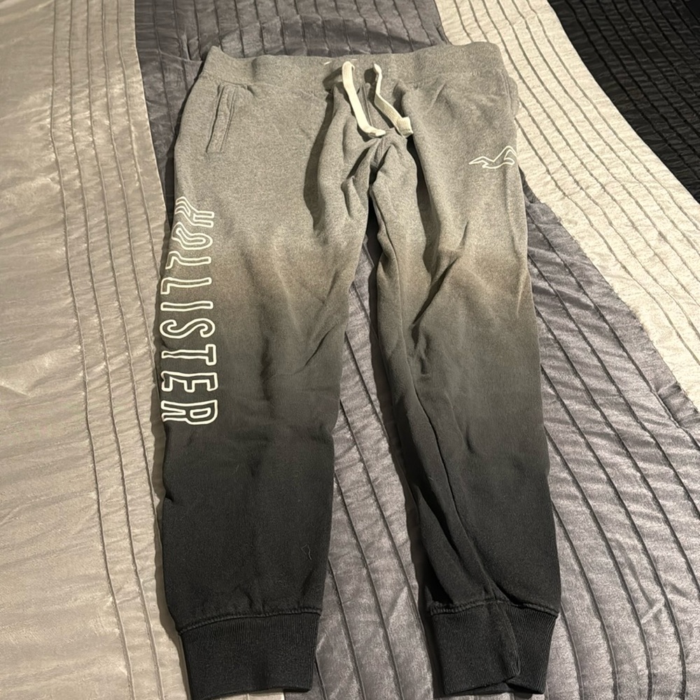 Large, silver to black fade, Hollister, sweats